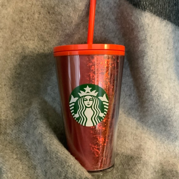 Starbucks Other - NEW Starbucks Red Glitter Acrylic Tumbler 16 oz